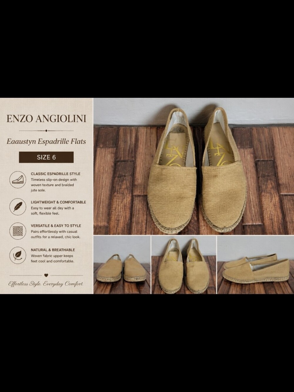 ENZO ANGIOLINI Eaaustyn Espadrille Flats 6